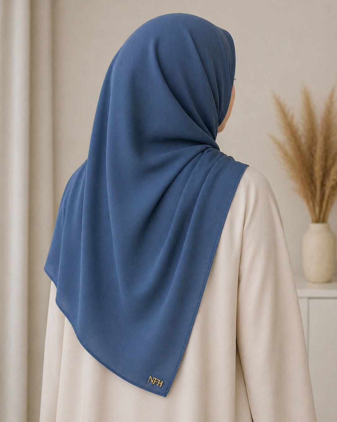 Signature Chiffon Hijab - Navy Blue