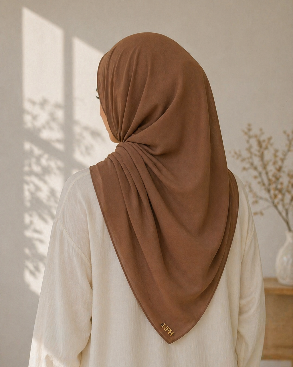 Signature Chiffon Hijab - Chocolate Brown