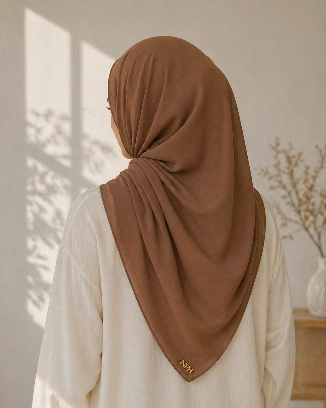 Signature Chiffon Hijab - Chocolate Brown